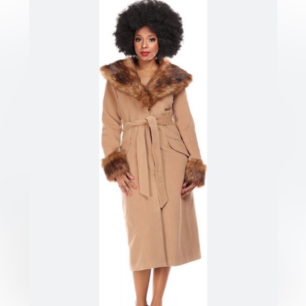 Collectif Pinup Vintage Madmen Carmella Coat Fur